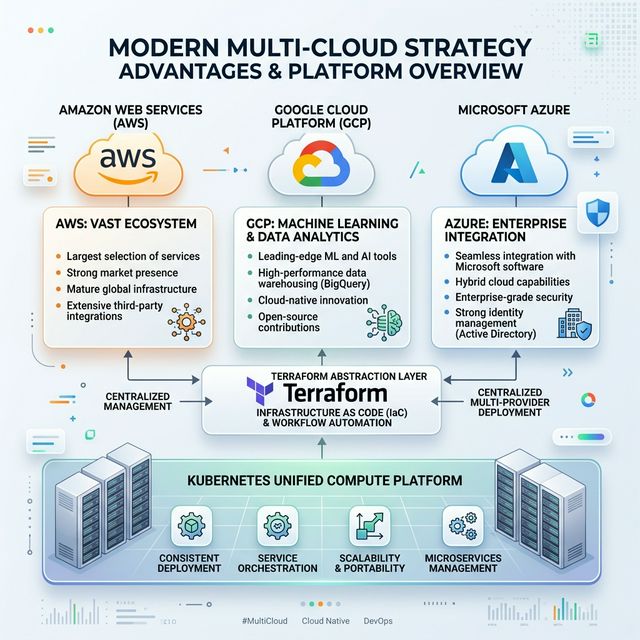 Multi-cloud strategy comparison diagram
