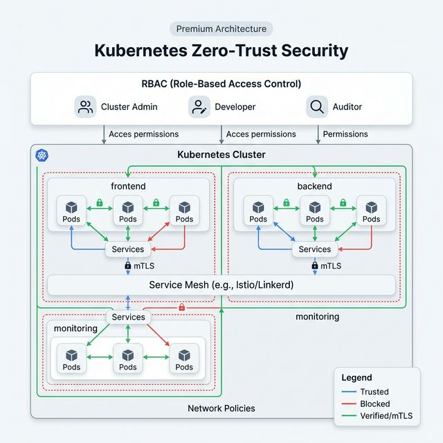 Kubernetes zero-trust security architecture