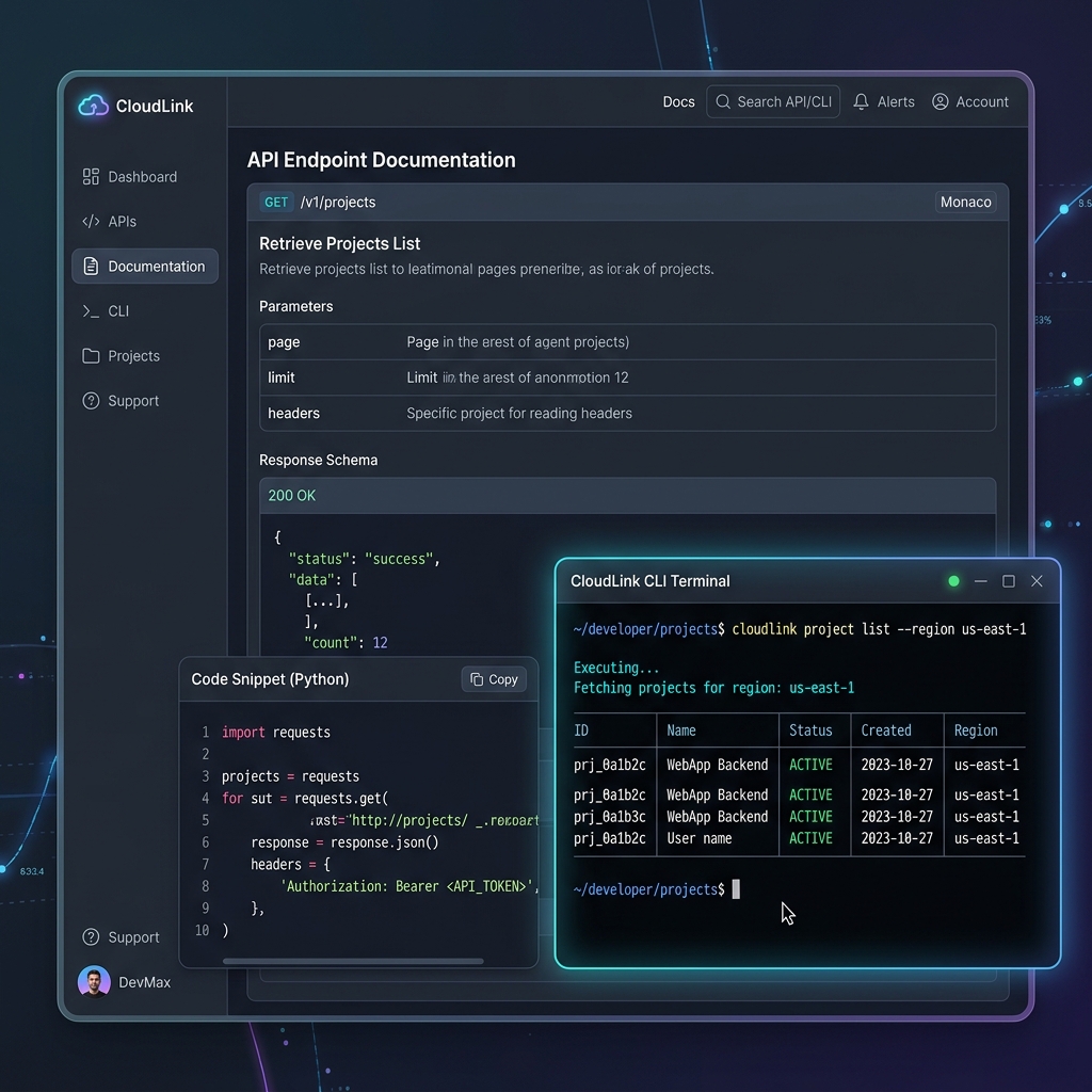 CloudLink Real-time Engineering Terminal & CLI Simulation
